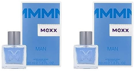 Mexx Man – Nach dem Rasieren Spray – Würzig-frisches Herren Rasierwasser mit Ananas und Sandelholz – 2er Pack (1 x 50ml)
