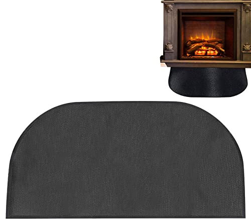 DLSIN Tapete para chimenea de interior, ignífugo, de fibra de vidrio con revestimiento de sílice, tapete ignífugo, tapete para parrilla interior y exterior, grande