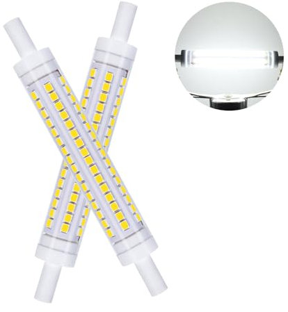 I-SHUNFA Ampoules LED R7S 118mm, Ampoule LED 10W Remplace Lampe Halogène 100W, AC230V Blanc Froid 6000K,1100LM, Non Dimmable Angle de Faisceau 360°, Pour Couloir/Plafonnier/Lampe de Sol, pack de 2