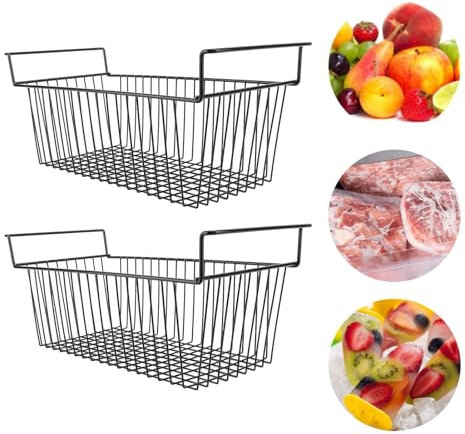 Topiky Contenedores Organizadores para Congelador, 2 Piezas Contenedores Organizadores para Congelador, Refrigerador para El Hogar, Organización para El (Largo 70 cm x Ancho 30 cm x