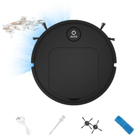 Robot aspirador con spray,Robot de limpieza,Robot de limpieza de pisos limpiadores automáticos domésticos - Limpiadores eléctricos de piso de mármol con fuerte succión para cocina, salón y dormitorio