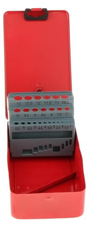 LOVIVER Twist Drill Bit Case Drill Bit Holder Empty Metal Drill Bit Index Box Storage Case, 25 Slots