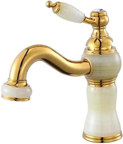 SHGDAIO Kitchen Taps Green Marble Luxury Marble Decoration Bathroom Sink Container Sink Faucet Can Be Turned