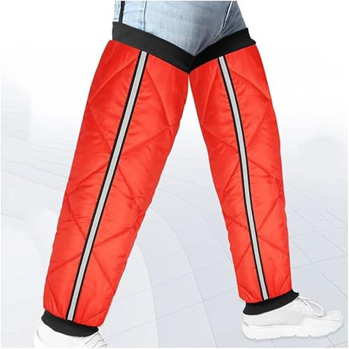 Rodilleras gruesas Cycling， Frío y cálido for hombres y mujeres Forro de felpa for rodillas a prueba de viento Tiras reflectantes nocturnas Banda elástica ensanchada Espinilleras engrosadas a prueba d