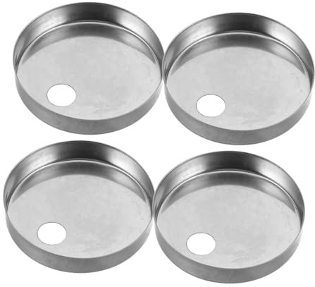 WOONEKY 2 Pairs Toilet Screw Caps Metal Round Bolt Covers for Toilet Seat Screws Fittings Toilet Bowl Bolt Covers Bathroom Toilet Repair Accessories
