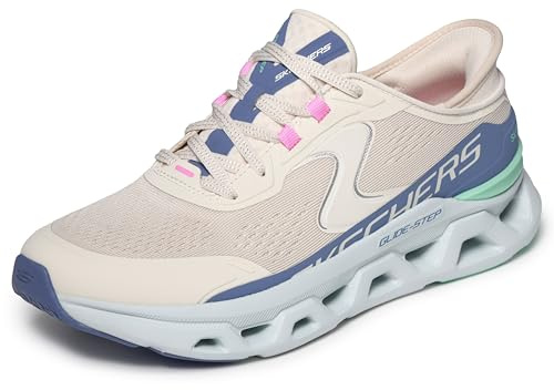 Skechers Herren 232921 NvblSneaker | Schnürschuh aus Mesh und Hotmelt-Overlay, geometrische Gleitschritt-Zwischensohle, luftgekühlter Memory-Schaum