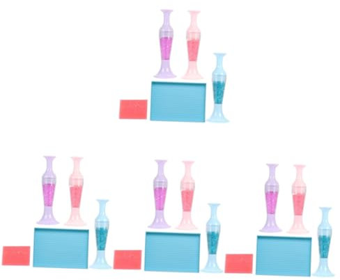 DIYEAH 4 Sets Drilling Pen Set Wine Bottle Decor Single-Sided Trophy Certificate Charity Sticker Table Number Holders Carve 2025 Flip Calendar Cashmere Centerpiece Drilling Pens Plastic