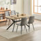 ANVOFONG Essgruppen Esstisch mit 4 Khaki Stühlen,140 x 80 x 76 cm Rechteckig Esstisch aus helles Holzfarbe,Esszimmerstühle mit technisches Tuch,für Küche Esszimmer und Wohnzimmer