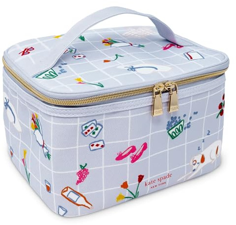 kate spade new york Isolierte Lunchtasche, kleine Kühltasche, süße Lunchtasche für Damen, Thermotasche mit doppeltem Reißverschluss und Tragegriff (Park Picnic)