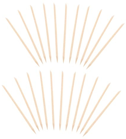 Palitos de Uñas de Madera 100 Unidades Beige para Manicura | Pedicura y Retoques Marcha, Diseño Multifuncional Fácil de Usar, para Profesional