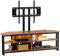 Dripex TV Stand Cabinet with LED Lighting and TV Mount, Corner Cabinet TV Unit for up to 70 Inch TV with Open Gaming Entertainment Center Shelves Vintage Industrial TV Standchest (120 x 36 x 114.5cm)