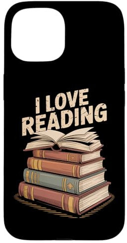 Me encanta leer la pila de libros Carcasa para iPhone 15