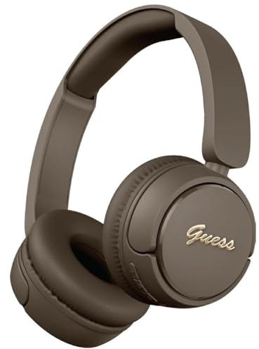 CG MOBILE Guess Bluetooth 5.3 On-Ear Headphones with Metallic Logo (Brown)