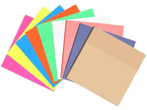 Vxcbad 480 Stück Haftnotizen Klebezettel,Elektrostatische Haftnotizen, 76 x 76 mm Bunt Selbstklebende Magnetic Sticky Notes für Schule Büro Zuhause