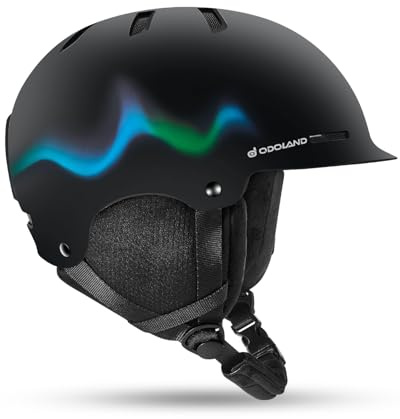 Odoland Skihelm für Erwachsene und Jugend, Snowboardhelm für Herren und Damen, Schneehelm mit Ventilationssystem Abnehmbaren Ohrenpolstern, Brillenkompatibel für Skifahren & Snowboard