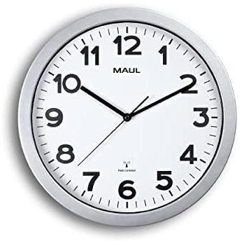 Maul | Wanduhr MAULstep | Kunststoff | Funkuhrwerk | Ø 350 mm
