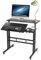 soges Laptoptisch Laptopständer Computertisch mit Multiverwendungsweisen geeignet für Sitzen und Stehen,Höheverstellbar,flexibel Bewegung mit Rollen,80 * 40CM,Schwarz