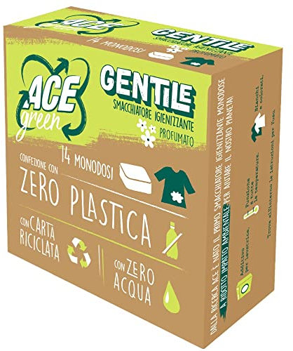 ACE GENTILE GREEN Pastiglie, 14 Monodosi Igienizzanti da sciogliere in acqua