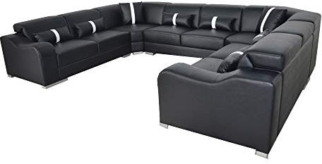 JVmoebel Leder Couch Polster Sitz Design Modern Eck Garnitur Sofa U Form Wohnlandschaft