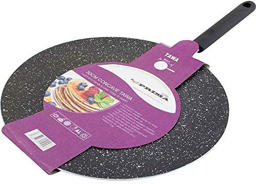 New 30CM Non Stick TAWA Cooking Kitchen Crepe PAN DOSA Pancake Handle Marble
