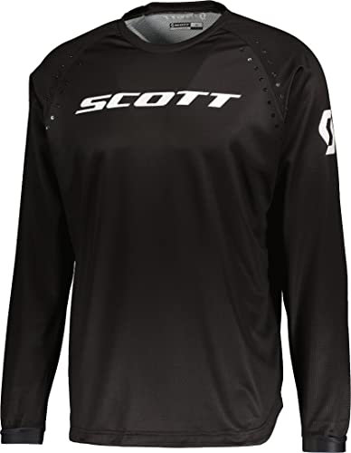 Scott 350 Swap Evo MX Motocross Jersey/DH Fahrrad Trikot lang schwarz 2023: Größe: M (48/50)