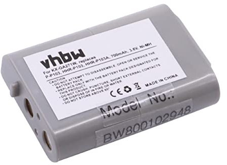 vhbw batteria sostituisce Panasonic HHR-P103, HHR-P103A, P-P103, STB-103, TL-26413 per telefono fisso cordless (700mAh, 3,6V, NiMH)