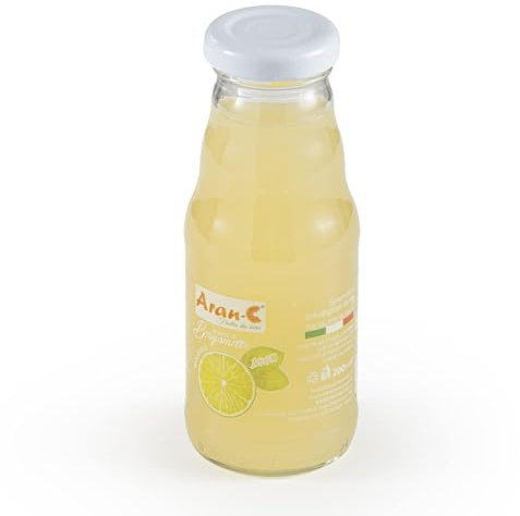 Aran-C – Succo di Bergamotto di Calabria 100% Biologico, Spremuto a Freddo, Ricco di Antiossidanti, Senza Zuccheri Aggiunti – Confezione 12x200ml in Vetro
