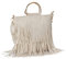 EVEOUT Umhängetasche mit Quasten Fransentasche Damen Mode PU-Leder Hobo-Tasche Quasten Handtasche