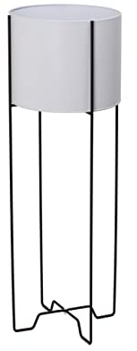 Muddy Hands White Metal Plant Pot Stand Indoor Home Outdoor Garden Decorative Flower Planter Holder Shelf Display (67cm Tall)