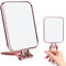 Leikedun Miroir de maquillage avec support, miroir de courtoisie, miroir de voyage (or rose)