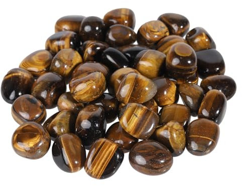 mookaitedecor 1lb/460g Tiger's Eye Tumble Stones and Crystals Bulk Irregular Rocks Small Decorative Stones for Vase Plant Pot Fish Tank Bonsai Decor Stones for Crafting Reiki Healing Crystal Gifts