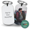 LAUBLUST Personalisierter Schlüsselanhänger mit Foto & Wunschtext inkl. Geschenkbox | Weiß, Edelstahl | Personalisiertes Geschenk zu Weihnachten, Valentinstag, Vatertag, Muttertag & Geburtstag