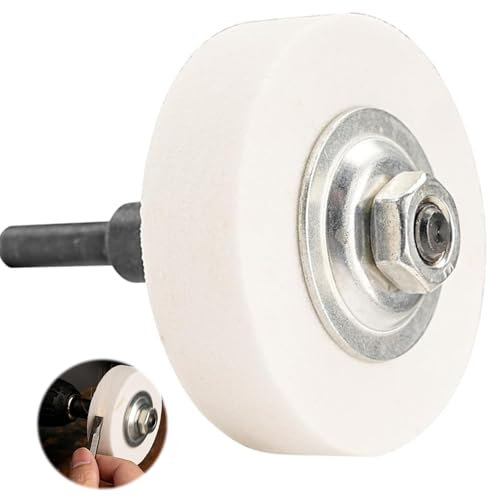 GIONAR Grinding Wheel Adapter & 70mm Grinding Wheel, Electric Drill Bit Grinding Machine Attachment, Polishing Wheel for Metal, Electric Grinding Tool for Deburring & Polishing（White）