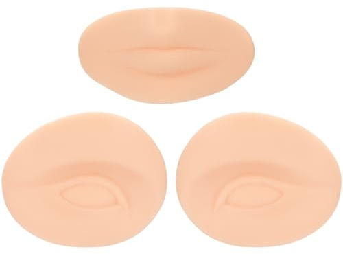 BESTYASH 3-in-1 Silikon Make Up Übungshaut 3d Hautmodell Wiederverwendbar Schminktraining Tattoo Zubehör Anfänger