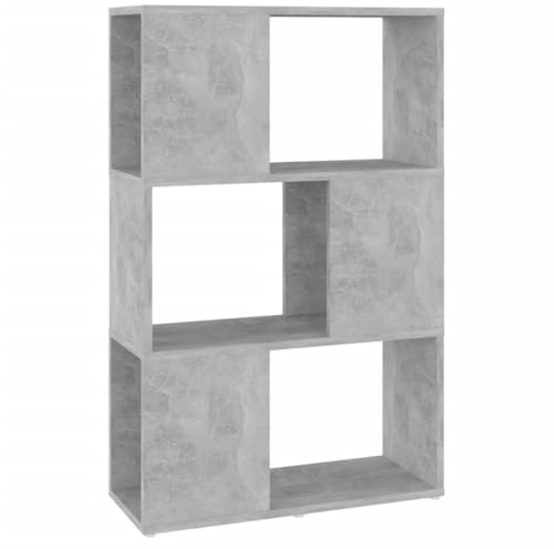 vidaXL Bücherregal Raumteiler Betongrau 60x24x94 cm Holzwerkstoff