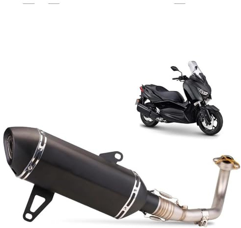 Marmitta Motocicletta Per XMAX300 250 XMAX 300 X MAX250 Silenziatore Scarico Moto Slip On Motocross Tubo Anteriore In Acciaio Inox Espansione(TYPE-C)