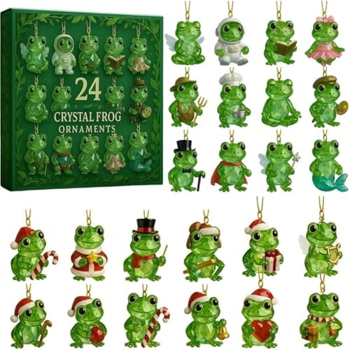 Der Zauber des Waldes erwartet Sie – Frosch-Adventskalender 2025. Ein 24-tägiger Waldfrosch-Adventskalender mit niedlichen Acryl-Froschfiguren, ein sammelbares Waldgeschenk für Kinder und (1PCS)