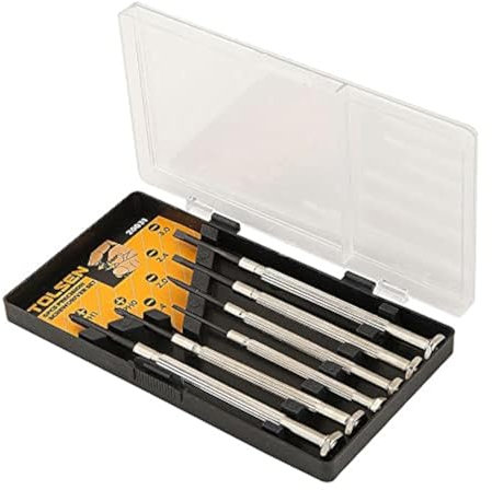 Tolsen Precision Screwdriver Set for Small Screws - Philips and Flat Headed Set 6pcs