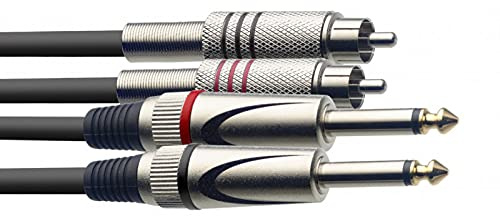 Stagg Twin cable, jack/RCA (m/m), 1.5 m (5')