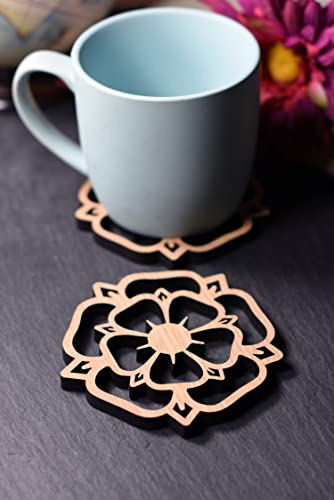 Individual Yorkshire Rose Coaster - Perfect for Yorkshire men & women. Proud northerners. Yorkshire pride. Proud North. God’s own county.