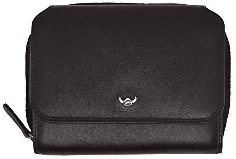 Golden Head Polo RFID Protect Zipped Billfold Coin Wallet Black