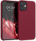kwmobile Case Compatible with Apple iPhone 12 mini Case - TPU Silicone Phone Cover with Soft Finish - Rhubarb Red