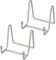 Staffelei Teller Ständer Aufsteller Halter - 2 Stück Eisen Metall Tellerständer Tellerhalter - Dekoteller Halterung - Bilderrahmen Ständer - Bildaufsteller - Staffelei für Bücher - Silber - 7,6 cm