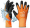 OriStout Arbeitshandschuhe für Herren und Damen, Touchscreen, Wassdichte Handschuhe, Thermohandschuhe Winter, Gartenhandschuhe für kaltes Wetter, Orange, Large