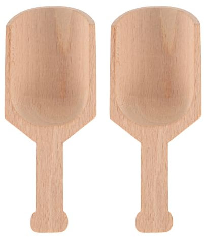 2 Pièces Pelle à Sel Tasse De Sel De Bain Farine De Café Boule De Bonbons Pelle à Sucre Boules Dassaisonnement Cuillere Doseuse Bois Haute Qualité
