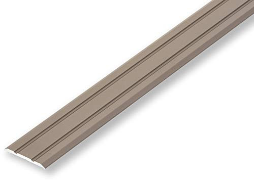 (9,80EUR/m) Übergangsprofil 25 x 1500 mm Edelstahl-Look selbstklebend flach | Ausgleichsprofil | Nahtdeckprofil | Laminat Türprofil | Alu Leiste