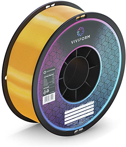 Viviform silk PLA Filament für 3D Drucker | 1kg Rolle | ∅1,75mm +/- 0,03mm | Dunkelgelb