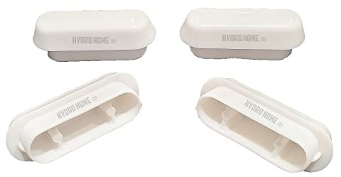 HYDRO HOME Paracolpi wc, kit 4 pezzi, rettangolari in plastica, misure nelle immagini, montaggio facile fai da te, produzione italiana (BIANCHI, RETTANGOLARI/PLASTICA 2)
