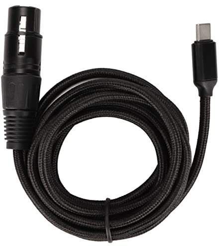 Miskall XLR auf USB-C-Mikrofonkabel, Audioadapter für Smartphones, Tablets & Laptops - Kompatibel mit USB 2.0 (2 M)