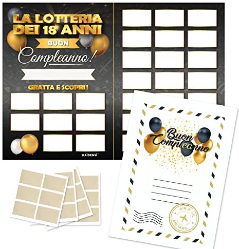 Regalo 18 Anni Ragazza Ragazzo - Gioco Gratta e Vinci Personalizzato - Scherzi Regali Divertenti